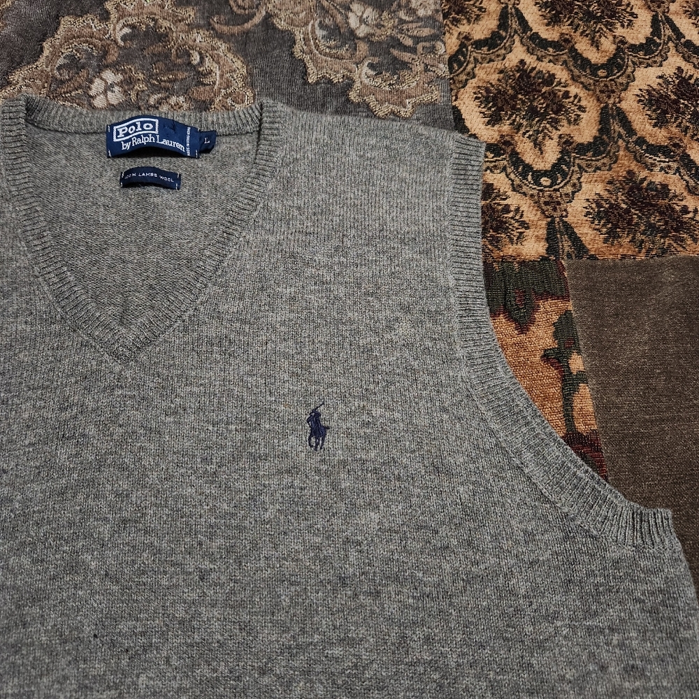 Polo by Ralph Lauren Men's Grey Sweater Vest